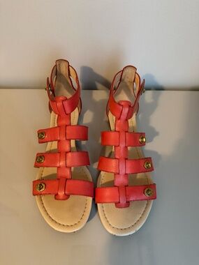 Coach Oleta Gladiator Sandals Coral Salmon